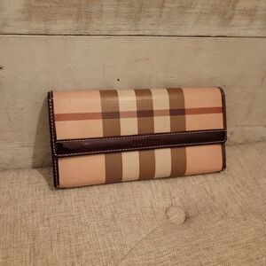 Burberry Plaid Folding Cheque Wallet